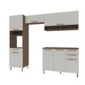 Cozinha completa predilleta julia modulada 4 pecas 260,7cm 7 portas 3 gavetas com tampo noce off - 2