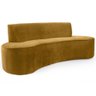 Sofá 03 Lugares 210 cm Mônaco Veludo Mostarda - CasaePoltrona - 1