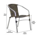 Ver imagem 4 de Jogo 4 Cadeiras Floripa e Mesa Com Tampo Tramado em Alumínio Piscina, Área, Jardim Trama Original