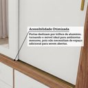 Ver mais imagens de Guarda-Roupa Casal 4 Portas 7 Gavetas com Espelho e Pés 192cm 100% MDF Penedo Espresso Móveis Bege/Cinamomo/Off White