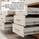 Ver imagem 7 de Guarda-Roupa Casal 4 Portas 7 Gavetas com Espelho e Pés 192cm 100% MDF Penedo Espresso Móveis Bege/Cinamomo/Off White