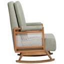 Ver imagem 6 de Poltrona de Amamentação com Balanço Base Nina Líria D02 Bouclê Verde Oliva C-199 - Lyam Decor