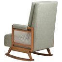 Ver imagem 7 de Poltrona de Amamentação com Balanço Base Nina Líria D02 Bouclê Verde Oliva C-199 - Lyam Decor