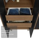 Ver mais imagens de Guarda-Roupa Casal com Pés 8 Portas Batentes com Espelho Saturno Madesa