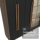 Ver imagem 7 de Guarda-Roupa Casal com Pés 8 Portas Batentes com Espelho Saturno Madesa
