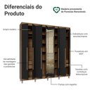 Ver imagem 5 de Guarda-Roupa Casal com Pés 8 Portas Batentes com Espelho Saturno Madesa
