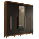 Ver imagem 3 de Guarda-Roupa Casal com Pés 8 Portas Batentes com Espelho Saturno Madesa