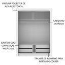 Ver mais imagens de Guarda Roupa Solteiro 2 Portas 4 Gaveta Dallas Plus Madesa