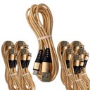 Ver imagem 1 de Kit 10 Cabo Celular 3.1a Flexivel Usb-c 1mt Inova Dourado