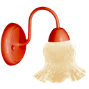 Ver imagem 3 de Arandela Colonial Classic de Parede com Tulipa Caracol:fosca/branco/110/220