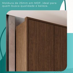 Guarda Roupas 100% Mdf 6 Portas 5 Gavetas Moscou - Mais Móveis New Canion - 6