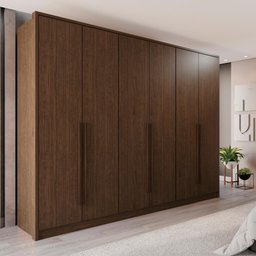 Guarda Roupas 100% Mdf 6 Portas 5 Gavetas Moscou - Mais Móveis New Canion - 2