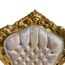 Ver imagem 7 de Cadeira de Jantar Clássica com Encosto Capitone e Detalhes Dourados 109x52x60cm