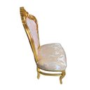 Ver imagem 5 de Cadeira de Jantar Clássica com Encosto Capitone e Detalhes Dourados 109x52x60cm