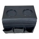 Ver imagem 1 de Kit 2 Bandeja Esteira para Braço de Sofá de Corino Preto Porta Copos e Controle