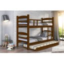 Ver imagem 1 de Treliche Beliche Reta com Cama Auxiliar Madeira Maciça cor Imbuia