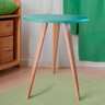 Mesa Redonda Lateral Canto Apoio Sala Quarto Pé Palito 44 Cm Verde - 2