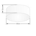 Ver imagem 2 de Plafon Cilíndrico Vivare Md-3005 Cúpula em Tecido 40x12cm - Bivolt - Algodão Crú - Bivolt