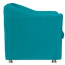 Ver imagem 2 de Poltrona Decorativa Tillak Tilla em Suede para Sala de Estar, Consultório e Recepção - Azul Turquesa