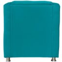 Ver imagem 4 de Poltrona Decorativa Tillak Tilla em Suede para Sala de Estar, Consultório e Recepção - Azul Turquesa