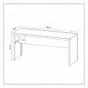 Ver imagem 2 de Mesa Escrivaninha para Reunião Escritório Moderna 180cm Móvel na Caixa