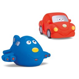 Coleção Transportes 2 Veículos Cuties Macios e Fofinhos Brinquedos de Vinil para Bebê a Partir de 3  - 3