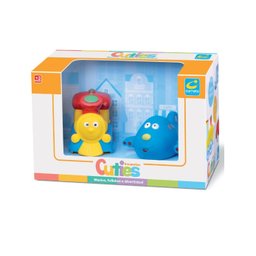 Coleção Transportes 2 Veículos Cuties Macios e Fofinhos Brinquedos de Vinil para Bebê a Partir de 3  - 2