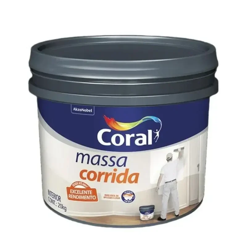 Massa Corrida Pva Balde 20kg Branca Coral