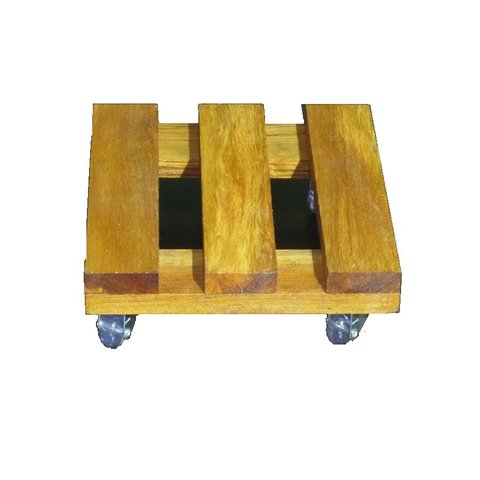 Suporte para Vasos Planta Madeira com Rodizios Gel 30x30