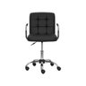 Cadeira de Escritório Gomos Preta com Altura Ajustável Estofada - 2