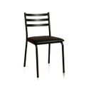 Ver imagem 3 de Cadeira para Mesa de Jantar Cozinha Assento Estofado Isa Preta