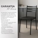 Ver imagem 6 de Cadeira para Mesa de Jantar Cozinha Assento Estofado Isa Preta