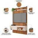 Ver imagem 5 de Kit Sofá América 3 Lugares com Painel Jade Caemmun Freijo/off White/cinza