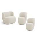 Ver imagem 1 de Kit 02 Poltronas e 01 Namoradeira Orgânica Molly Bouclê Bege - Desk Design