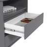 Mesa de Cabeceira Big Ej 2 Gavetas e Nicho:cinza - 3