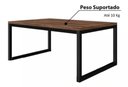 Ver imagem 4 de Mesa Centro Sala Pés de Ferro Industrial 80x40 Tampo Mdf Amadeirado Rubi