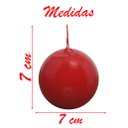 Ver imagem 2 de Kit 2 Velas Bola de Natal Clássica Vermelha Natalina 7cm