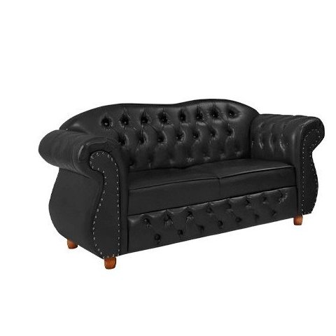 Duas Namoradeiras Chesterfield Merlo 2 Lugares - Corano Preto / Decoração, recepção, sala t