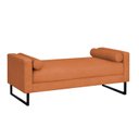 Ver imagem 1 de Recamier Berlim Base Metal 1,20m Veludo Terracota - Clique Decorações