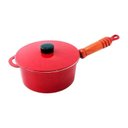 Ver imagem 2 de Jogo de 5 Panelas de Aluminio Fundido com Cabo 16 a 24cm - Vermelho Pigmentado