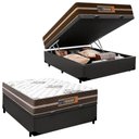 Ver imagem 1 de Cama Box Baú Casal Sintético Colchão Molas Ensacadas Colchões 138cm Suporta até 120 Kg por