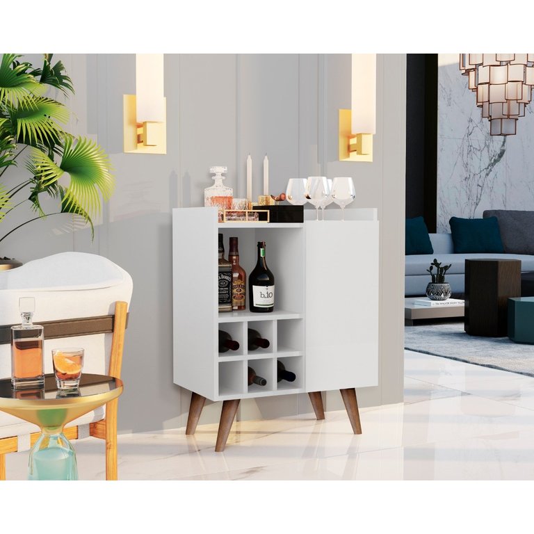 Aparador com Adega Moon Cor Branco - Comprar Moveis em Casa