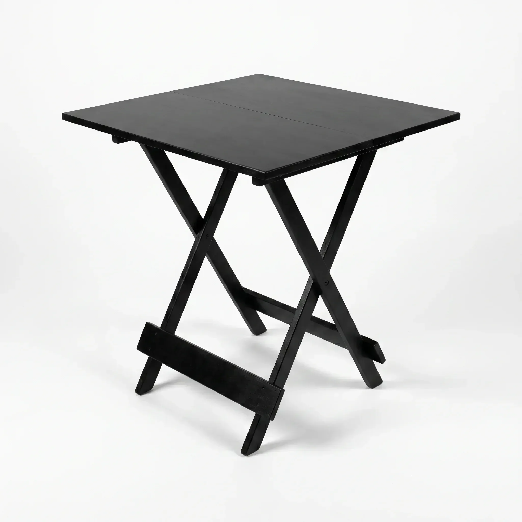 Ver imagem 3 de Kit 10 Mesas Dobráveis para Lanchonete 70x70cm em MDF Ultra Plus Preto