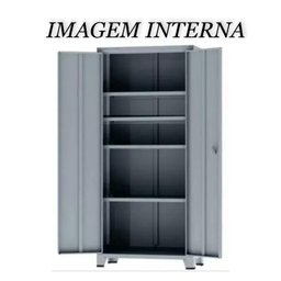 Armário de Aço c/ 02 portas REFORÇADO – (PA – 90) – 1,98×0,90×0,40m – Chapa # 22 – Cinza- 12113 - 4