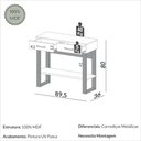 Ver imagem 2 de Aparador em Estilo Industrial 89,5cm com 2 gavetas e prateleira Freijó Madeirado F31 Pradel Móveis