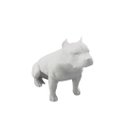 Ver imagem 1 de Pitbull Macho Orelha Cortada com Gravata Miniatura Decoração 3d:branco