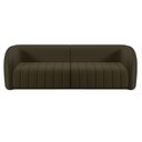 Ver imagem 2 de Sofá Decorativo Sala de Estar 252cm Adam 3 Lugares Veludo Marrom G45 - Gran Belo Sofá Adam