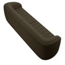 Ver imagem 7 de Sofá Decorativo Sala de Estar 252cm Adam 3 Lugares Veludo Marrom G45 - Gran Belo Sofá Adam