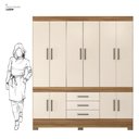 Ver imagem 4 de Guarda Roupa Casal 10 Portas e 3 Gavetas Hungria - Amêndola Touch/off White