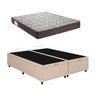 Cama Baú Queen Bipartido Bege Colchão Iso 150 D45 - Ortobom - 1